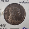Image 2 : 1907 France 10 Centimes Bronze Coin "K-843 CH BRN UNC" 