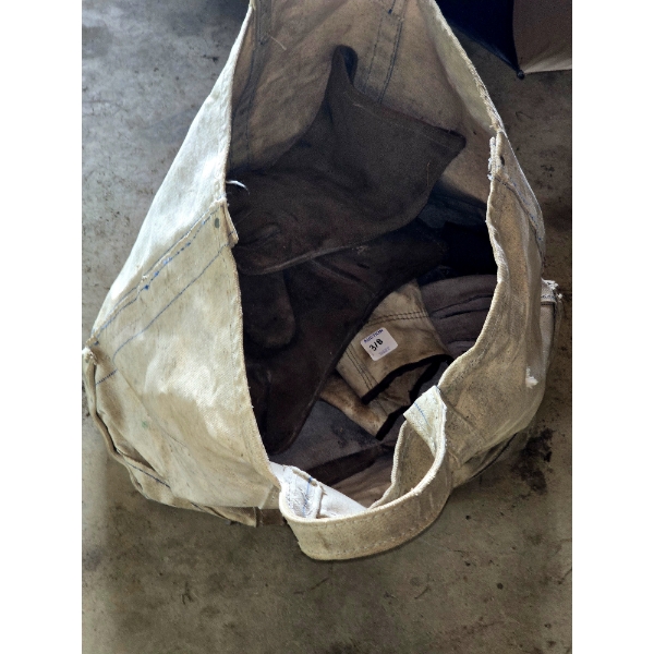 Heavy Duty Canvas Bag Full of Work Gloves - Large to XXL - All Types