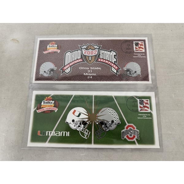 Limited Edition 2002 Ohio State Buckeyes National Championship Stamped Envelopes