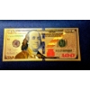 Image 1 : $100 US Currency Gold Foil Note -  24k (.999) Gold Foil  1 Of 7 In The Modern Note Series Offered