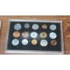 Image 3 : (2) Coins Of The World In Acrylic Display & (2) 1970 Pre Decimal UK Great Britain Proof Coins Sets