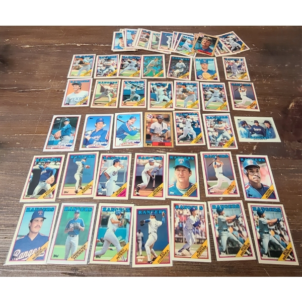 Near Mint 1980's Texas Rangers Topps Tiffany Baseball Trading Cards - All in Card Sleeves