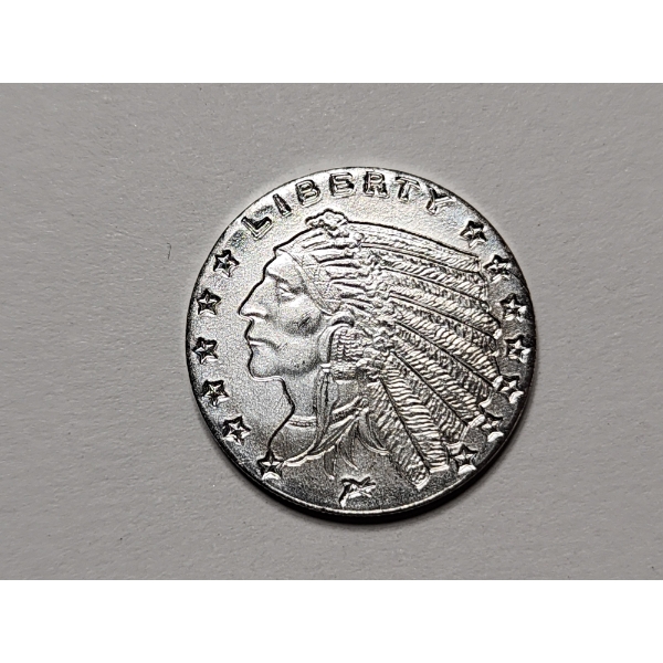 1/10 Troy Ounce .999 Fine Silver Indian Round ~ Incredible Coin!