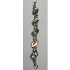 Image 2 : Sterling Silver 7" Bracelet With Abalone Inlay - Total Weight: 26.8g
