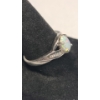 Image 4 : Women's Sterling Silver Ring With Simulated Opal - Size 8 - Weight: 2.4g