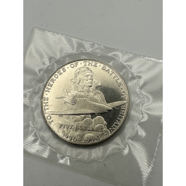 Marshall Islands 1990 $5 Heroes of the Battle of Britain Coin