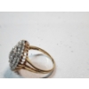 Image 4 : Stunning 14K Yellow Gold Diamond Cluster Ring - Size 6.5 - TW: 3.7g