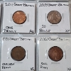 Image 4 : Two Binder Pages Filled with Assorted World Coins: Great Britain & British Caribbean Territories