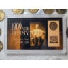 Image 6 : Two Collectible Penny Displays With $10 in Asstd. $1 Coins- 1909 VDB Penny & Last 20 Years of Wheats