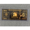 Image 1 : 2013 $100 Doge Coin Moon Money ,999999  24K Gold Back - Mint Condition