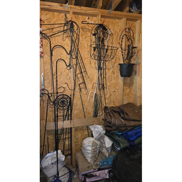 Huge Bundle of Shepherds Hooks and More - Tallest Hook 84"