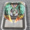 Image 2 : Stunning Dragon Painted Eisenhower Dollar in Decorative Slab Case