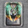 Image 1 : Stunning Dragon Painted Eisenhower Dollar in Decorative Slab Case
