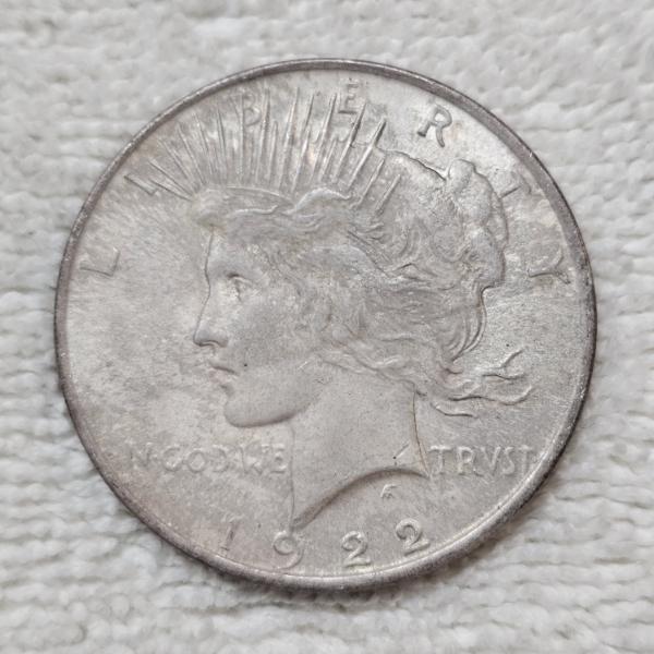 1922 Peace 90% Silver Dollar FV: $1.00
