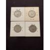 Image 2 : 4 - United States Washington Silver Quarters - 30's & 40's - Excellent Condition