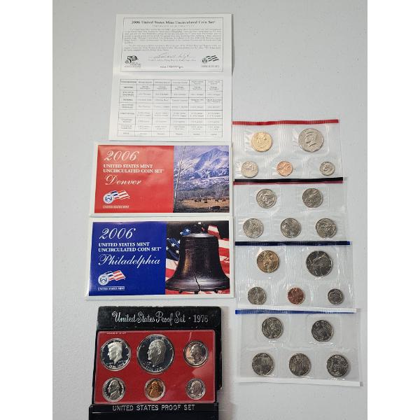 United States Mint 2006 P&D Uncirculated Coin Set & 1976 Proof Set