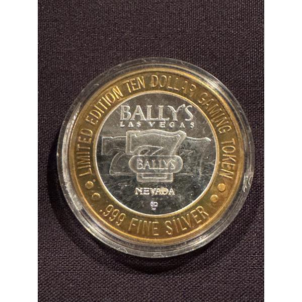 Limited Edition Bally's Las Vegas .999 Fine Silver Casino Token - Mint Condition