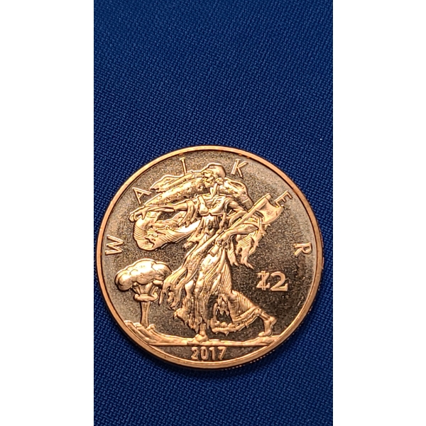 2017 Zombucks 1 ADVP oz .999 Fine Copper Round - Walker