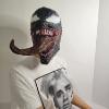 Image 1 : Marvel Venom Deluxe Latex Cosplay Costume Mask With Extended Tongue
