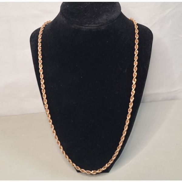 10K Yellow Gold 26" Twisted Rope Chain - Weight: 12g