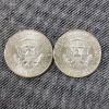 Image 2 : Two 1964 United States 90% Silver Kennedy Half Dollars ~ $1.00 Face Value