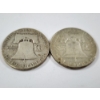 Image 3 : Two 90% Silver United States Franklin Half Dollars ~ 1951 & 1963-D ~ $1.00 Face Value