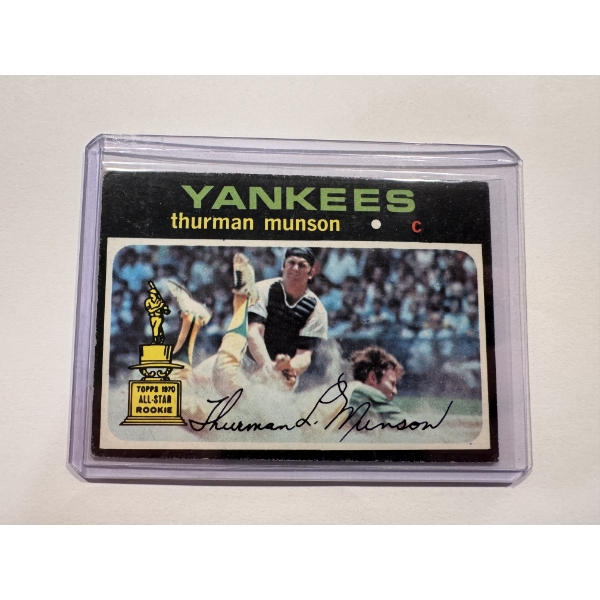 1971 Topps Thurman Munson New York Yankees Rookie Card - Outstanding Card