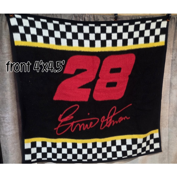 Large Nascar #28 Ernie Irvan Racing Blanket - 48" X 54"
