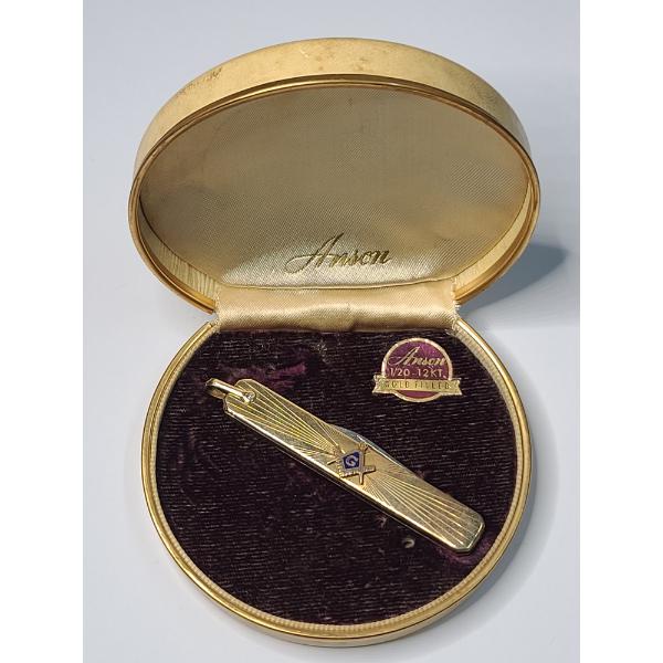 Anson 12K 1/20 Gold-Filled Masonic Folding Pocket Knife 