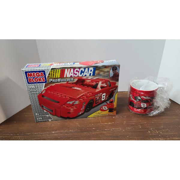 Nascar Pro Builder 9961 Dale Earnhardt Jr Mega Bloks 225 Pc Set & Dale Earnhardt Mug