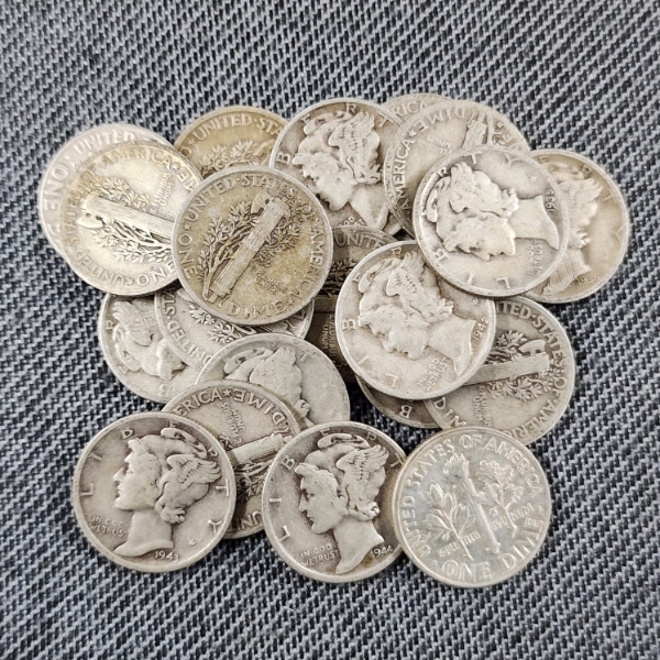 $2.00 Face Value in Assorted 90% Silver United States Dimes