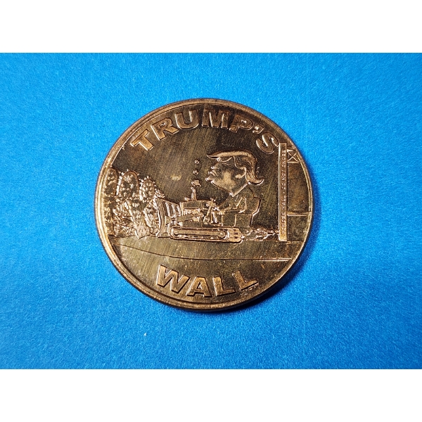 Trump's Wall Design 1 AVDP oz .999 Fine Copper Round