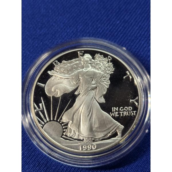 *Better Date* 1990-S American Silver Eagle Proof Coin - 1 oz Fine Silver Bullion