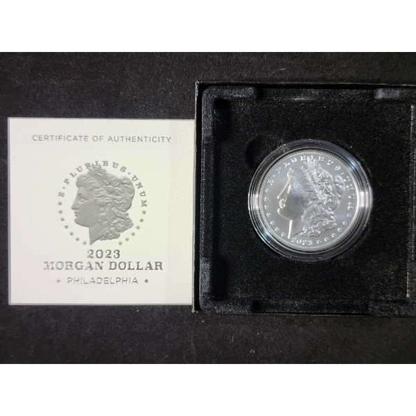 2023-P Morgan Silver Dollar 99.9% Silver - 0.859 Troy Oz - In Original Packaging 