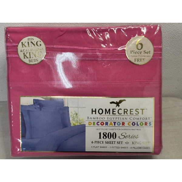Homecrest Bamboo Egyptian Comfort King Size Sheet Set - Brand New In The Package
