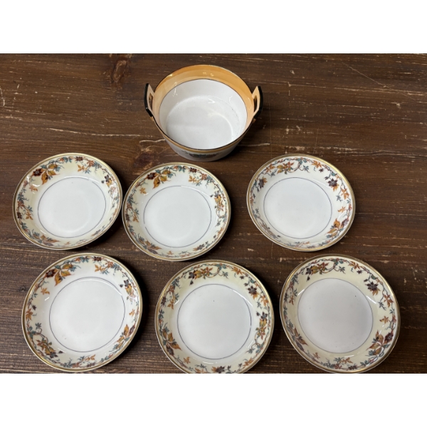 Beautiful Glass Plates & Small Pot - Autumn Brand - Noritake Brand