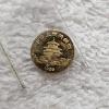 Image 2 : 8k Gold Miniature Replica of a 1986 Chinese Gold Panda Coin (3/8 Inch Diameter)
