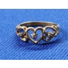 Image 3 : 14KT Gold Heart Design Ring - Size 7 - 2.4 grams