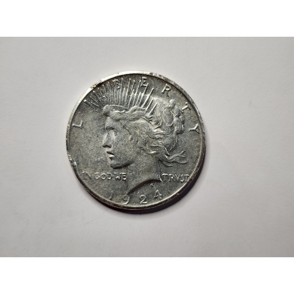 1924-S Silver Peace Dollar - 90% Silver Coin