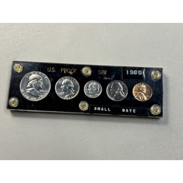 90% Silver -1960 Half Dollar - Quarter - Dime - Nickel - Penny - FV $0.91- Small Date- U.S. Proof Se