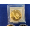 Image 2 : x5 History of America Liberty Commemorative Gold-Tone Coins 