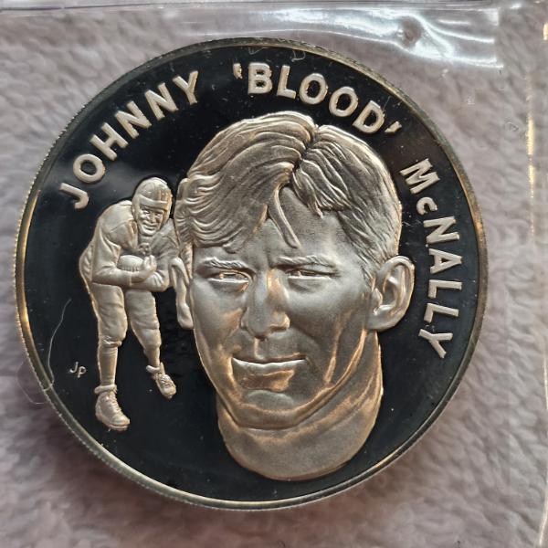Johnny "Blood" McNally 92.5% Sterling Silver Proof Medal