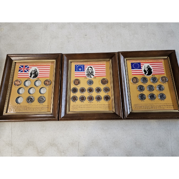 Lot of (3) Bicentennial Coin Displays - Full and Partially Filled