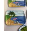 Image 3 : 8 Palm Tree Plates - Plastic - 2 in Palm Tree Shape