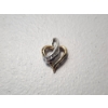 Image 1 : Two-Tone 10K Gold Heart Pendant - Total Weight: 2.2g