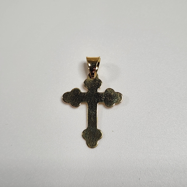 14K Yellow Gold Cross Pendant - Total Weight: 0.5g