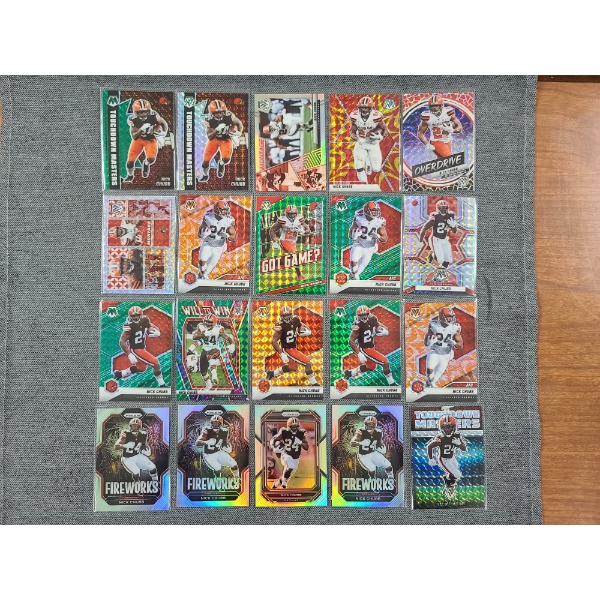 20 Assorted Parallel Nick Chub Panini Football Trading Cards 