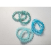 Image 1 : Lot of 6 Assorted Shades of Blue Stone Beaded Bracelets 