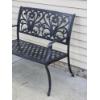 Image 2 : Wrought Iron Bench - 39Lx35Hx22D