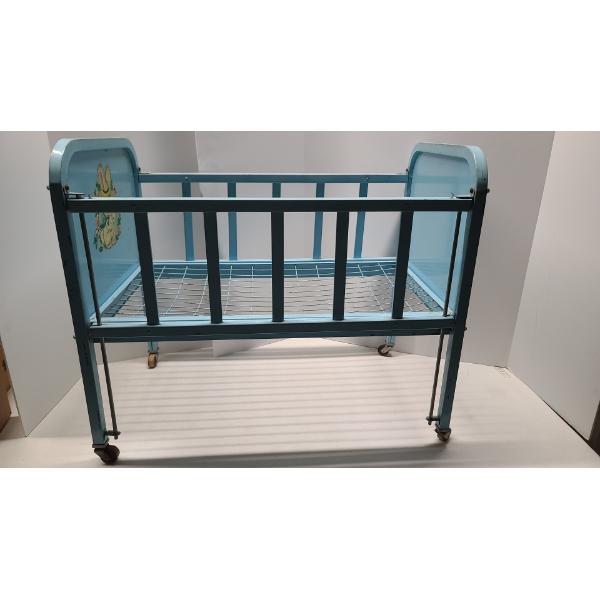 Vintage Amsco Doll E Crib In Aqua Blue